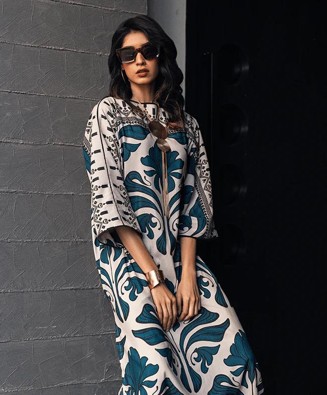 Trending Co-Ord Set Digital Printed Poly Lawn- Z814