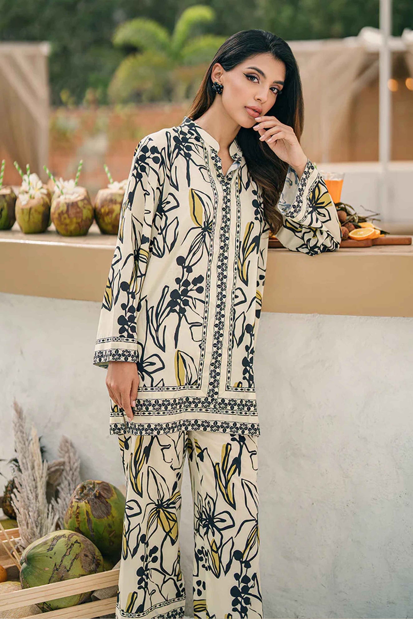 Most Loved Printed Dress 2Pcs - 828