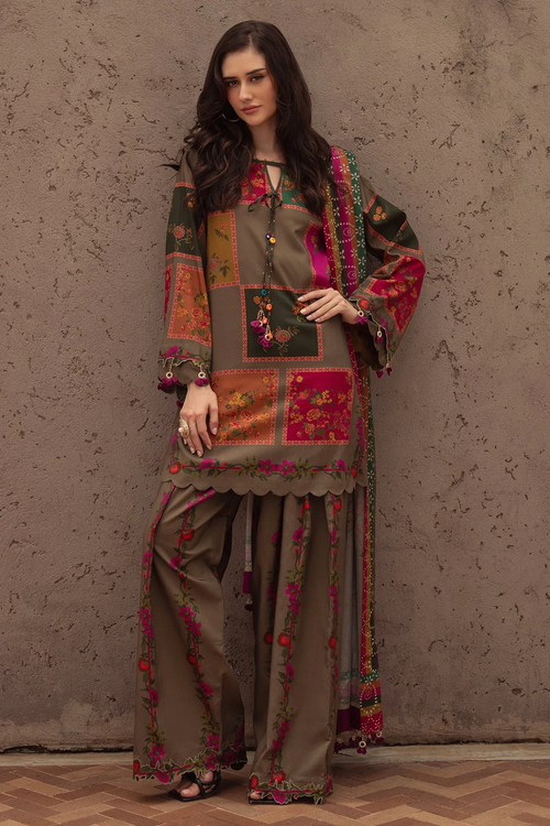 Long Length Printed Dress 2PC - 865