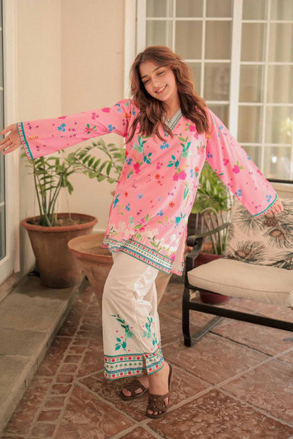 Pink Trendy Co-Ord Set | Digital Printed 803