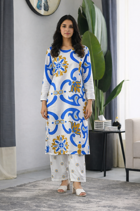 Long Shirt With Trouser - 809