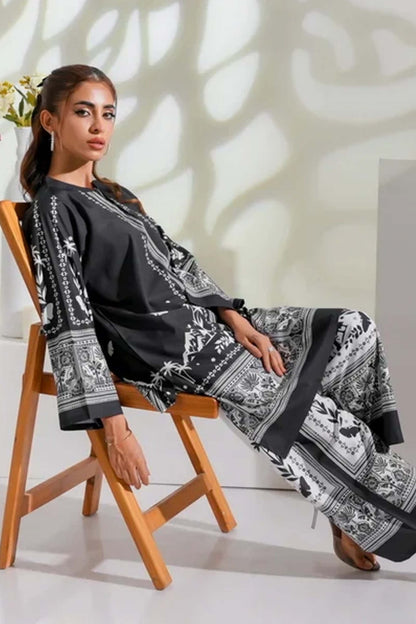 Monochrome Co-Ord Set 2Pc Digital Printed - 819