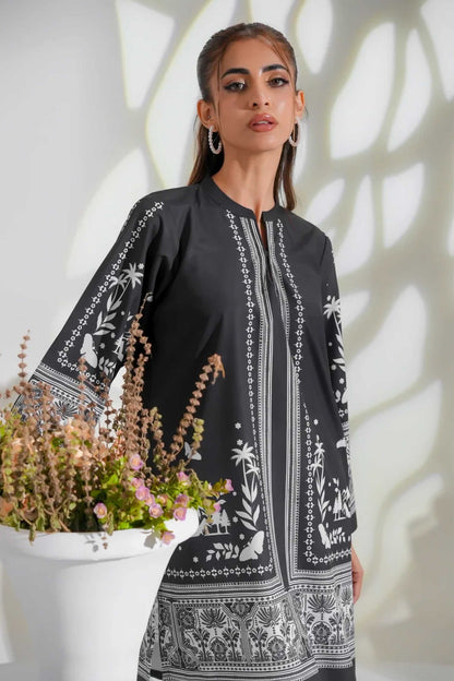 Monochrome Co-Ord Set 2Pc Digital Printed - 819