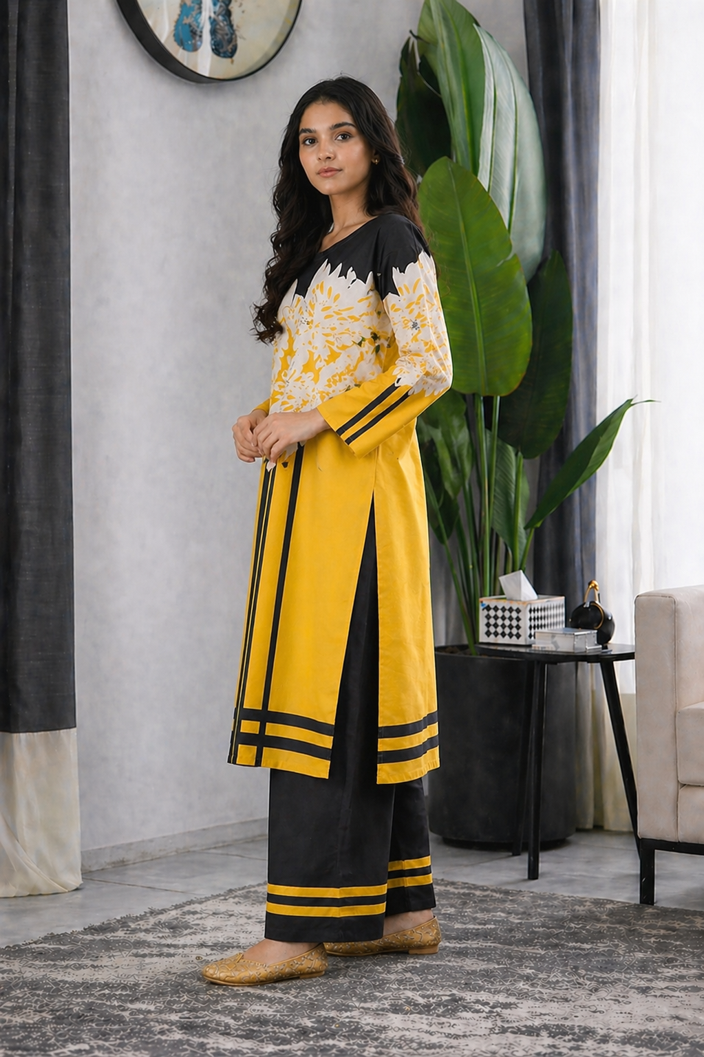 Digital Printed Dress 2PC - 837