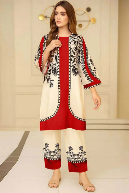 Digital Printed Dress 2PC - 842