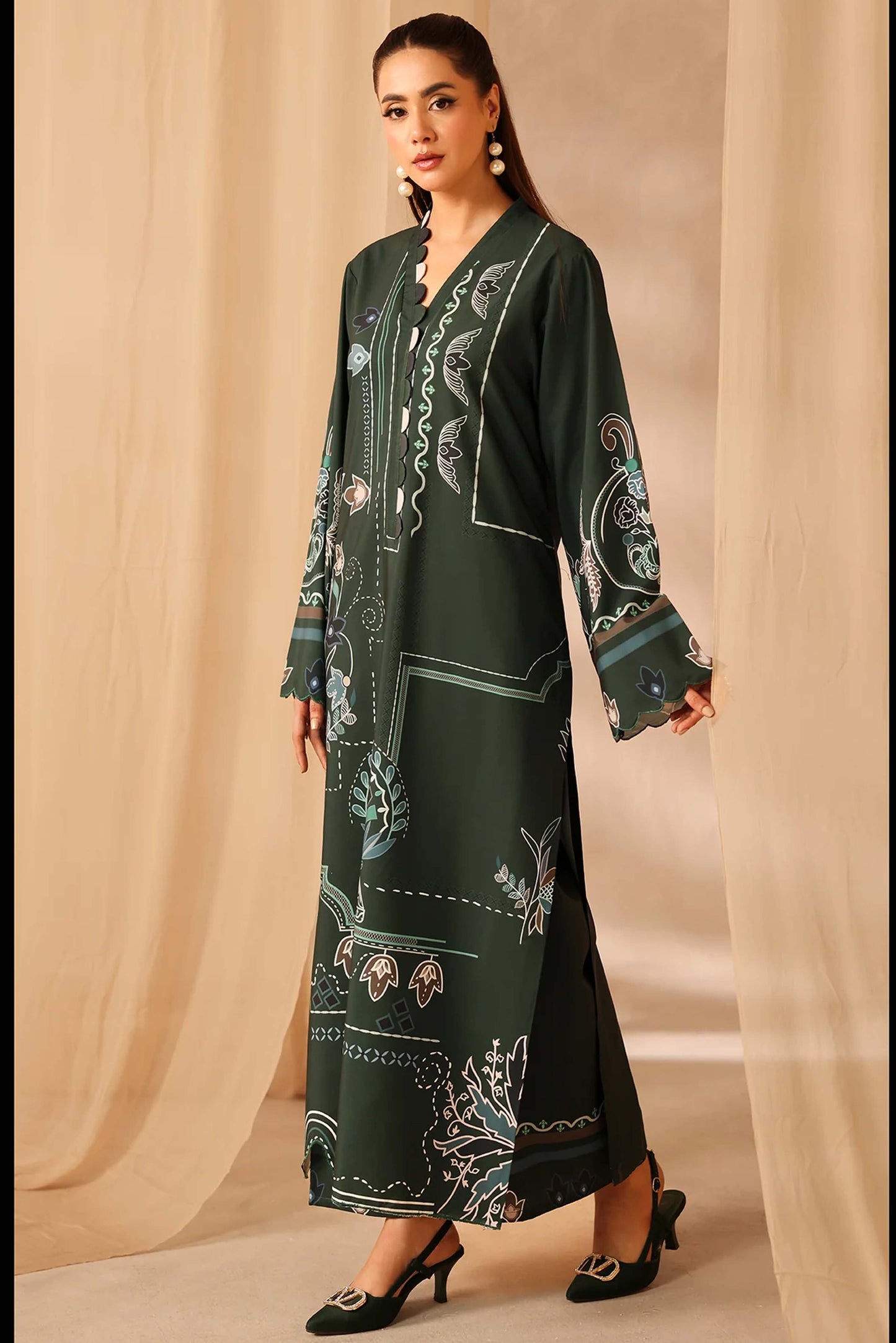 Digital Printed Dress 2PC - Khaddar - 857