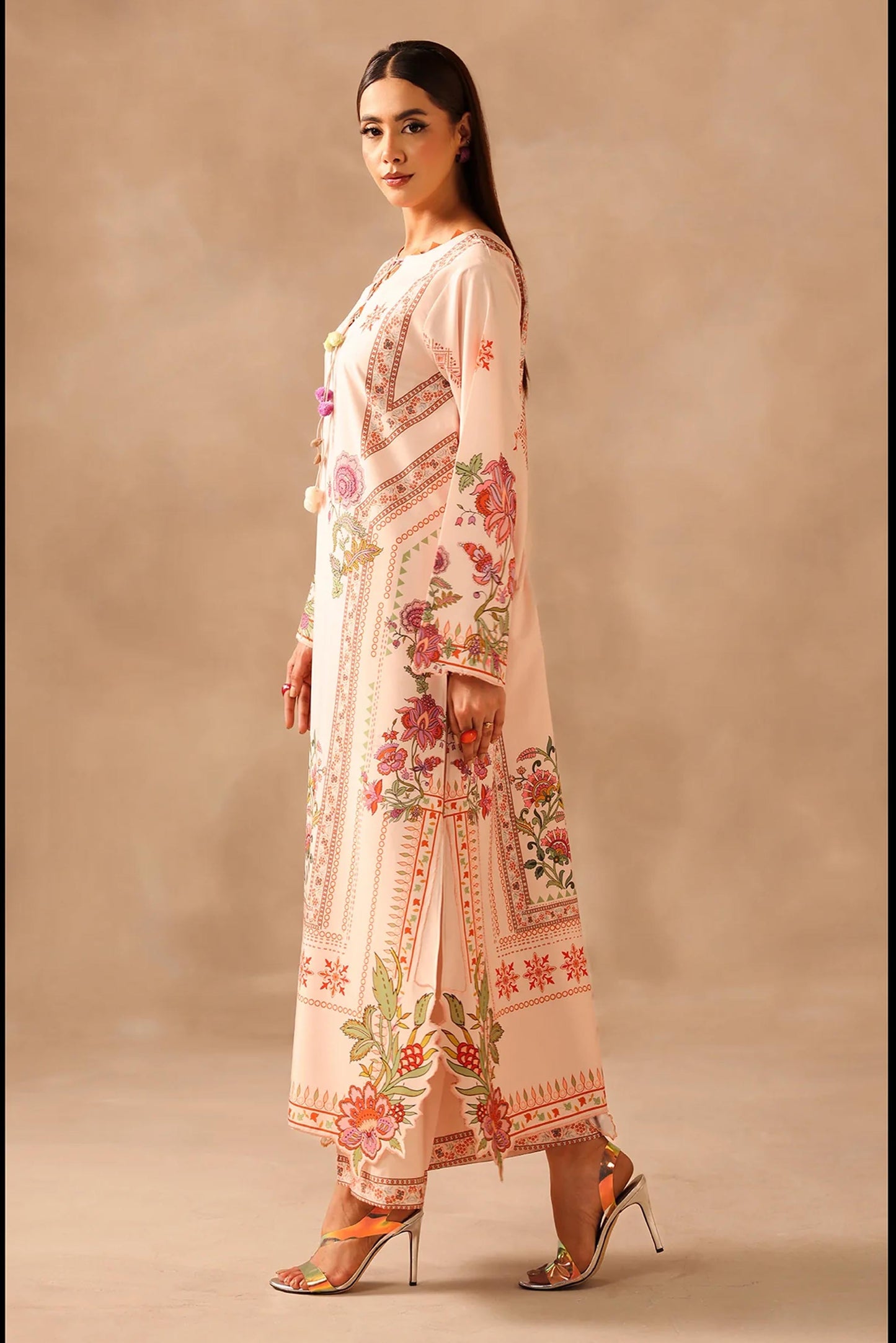 Long Length Printed Dress 2PC - Khaddar - 862