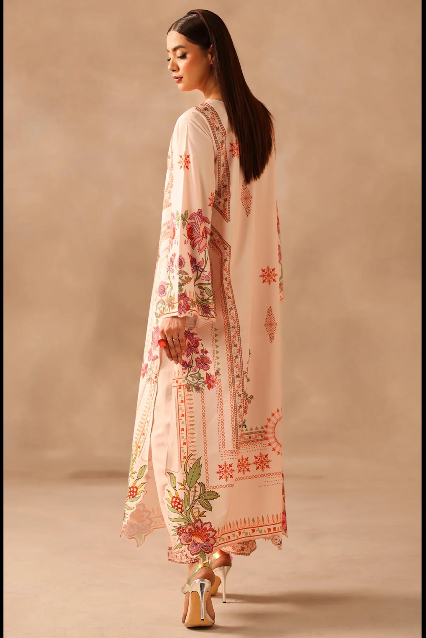 Long Length Printed Dress 2PC - Khaddar - 862