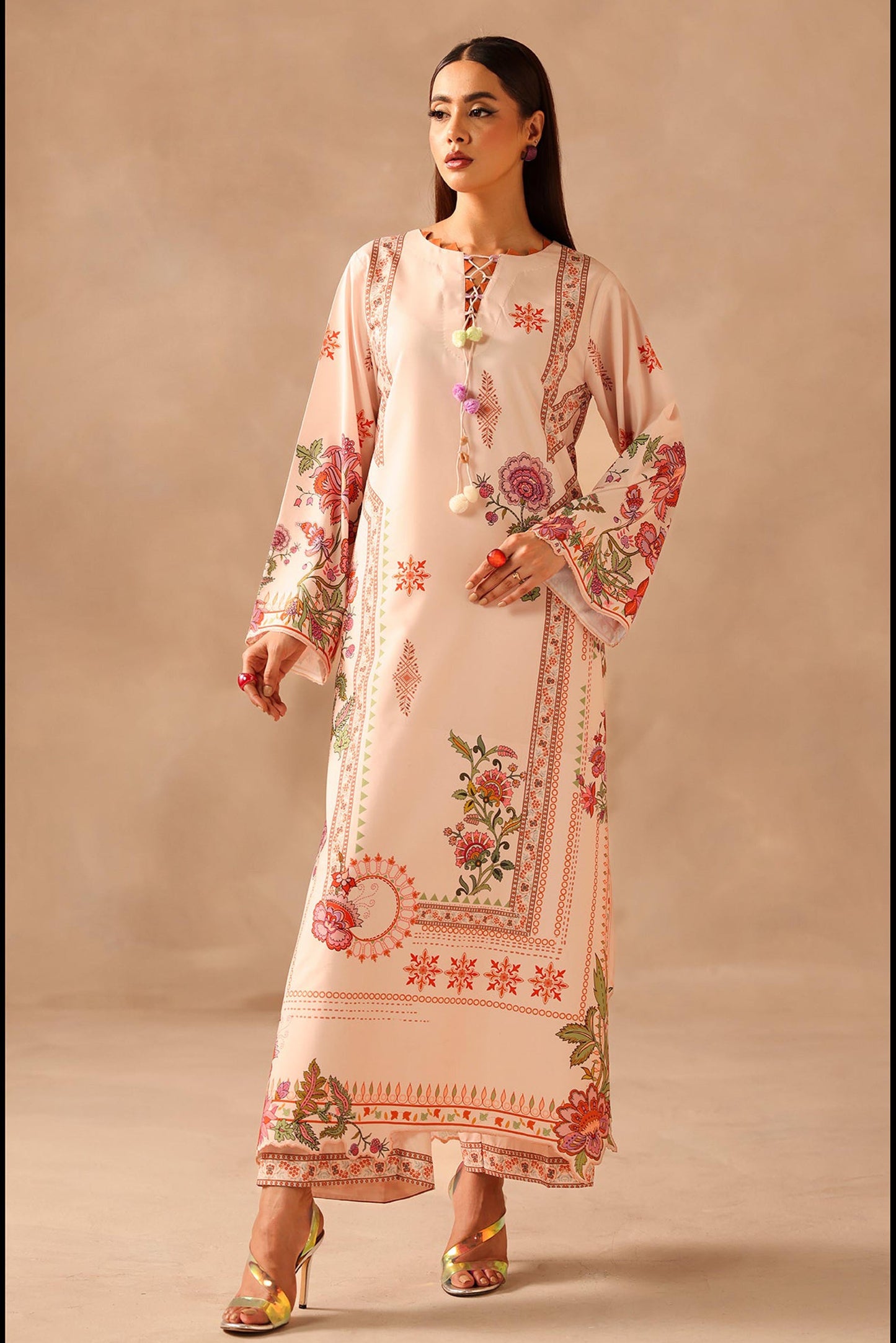 Long Length Printed Dress 2PC - Khaddar - 862