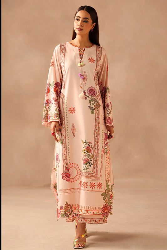 Long Length Printed Dress 2PC - Khaddar - 862