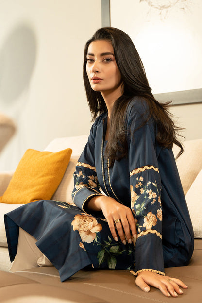 Long Length Printed Dress 2PC - Khaddar - 863