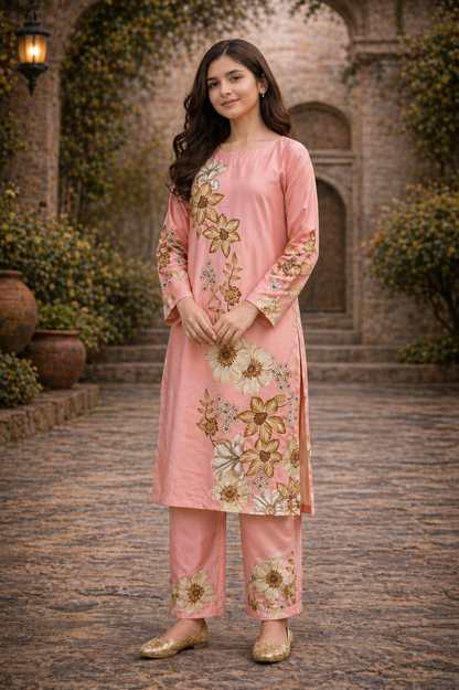 Digital Printed Dress 2PC - 840