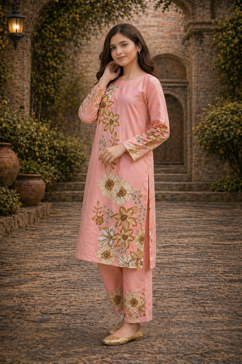Digital Printed Dress 2PC - 840